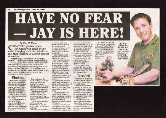 Press Article for Phobia Sessions