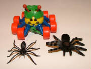 Selection of fake spiders